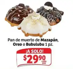 Soriana Express Pan de muerto de Mazapán, Oreo o Bubulubu oferta