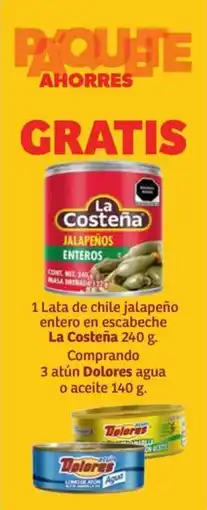 Soriana Express La Costeña jalapeños enteros oferta