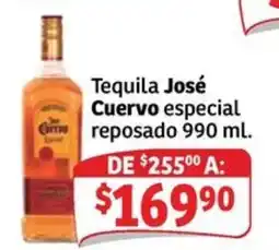 Soriana Express Tequila José Cuervo especial reposado oferta