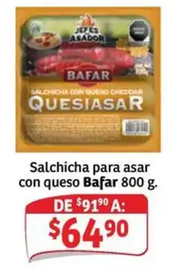 Soriana Express Bafar salchicha con queso cheddar quesiasar oferta