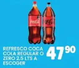Alsuper refresco coca cola regular o zero oferta