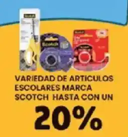 Alsuper scotch variedad de articulos escolares oferta