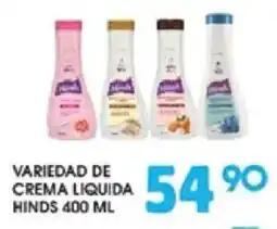 Alsuper Hinds variedad de crema liquida oferta