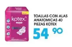 Alsuper kotex toallas con alas anatomicas oferta