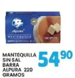 Alsuper Alpura mantequilla sin sal barra oferta