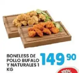 Alsuper boneless de pollo bufalo y naturales oferta