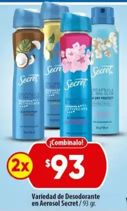 Calimax Secret Variedad de Desodorante en Aerosol oferta