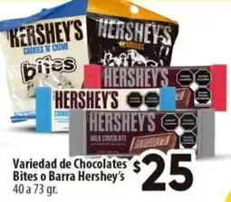 Calimax Hershey's Variedad de Chocolates Bites o Barra oferta