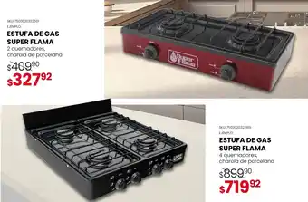 Super Flama estufa de gas