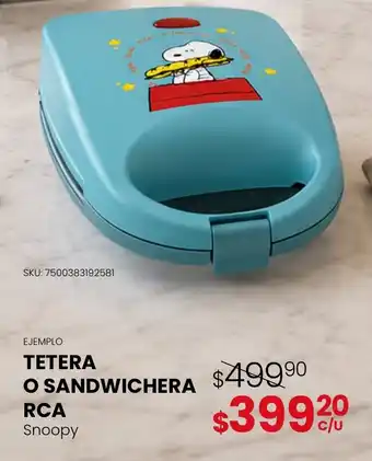 RCA Tetera O Sandwichera Snoopy