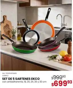 DelSol Ekco set de 5 sartenes oferta