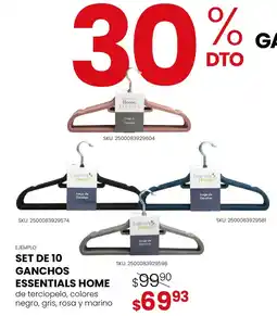 DelSol Essentials Home set de 10 Ganchos oferta