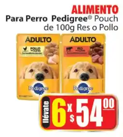 Casa Ley Pedigree Pouch de 100g Res o Pollo oferta