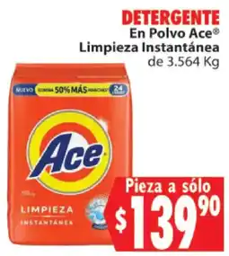 Casa Ley Detergente En Polvo Ace Limpieza Instantánea oferta