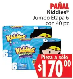 Casa Ley Kiddies Pañal Jumbo Etapa 6 oferta