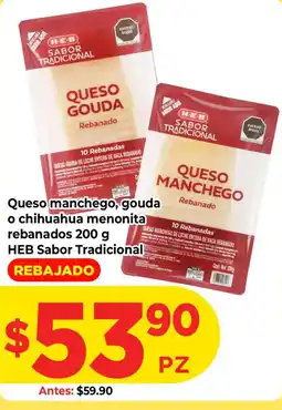 HEB HEB Queso Manchego, Gouda o Chihuahua Menonita oferta