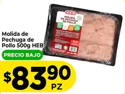 HEB H E B Molida de Pechuga de Pollo oferta