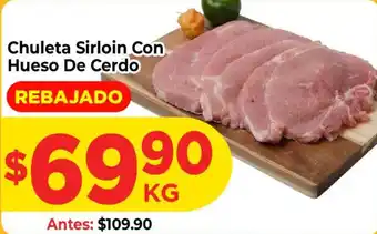 Chuleta Sirloin Con Hueso De Cerd