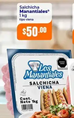 Tiendas Neto Los Manantiales Salchicha Viena oferta