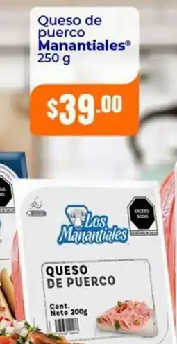 Tiendas Neto Los Manantiales Queso de Puerco oferta