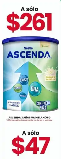 Farmapronto Nestlé Ascenda 3 Años Vainilla oferta