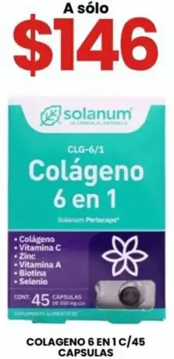 Farmapronto Solanum Colágeno 6 en 1 capsulas oferta