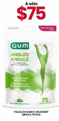 Farmapronto Palillos gum c hilodent menta 75 pza oferta