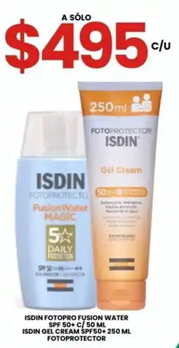 Farmapronto Isdin fotopro fusion water spf 50+ c/50 ml isdin gel cream spf50+ 250 ml fotoprotector oferta