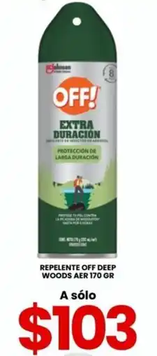 Farmapronto off! repelente deep woods aer oferta