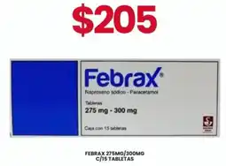 Farmapronto Febrax 275mg/300mg c/15 tabletas oferta