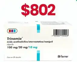 Farmapronto Trinomia ácido acetilsalicílico/atorvastatina/ramipril oferta