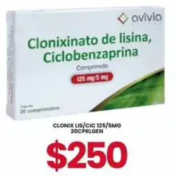 Farmapronto avivia Clonixinato de lisina, Ciclobenzaprina oferta