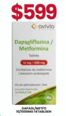 Farmapronto avivia dapagliflozina / metformina oferta