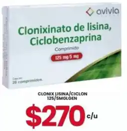 Farmapronto avivia Clonixinato de lisina, Ciclobenzaprina oferta