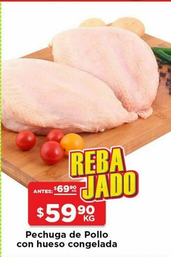 HEB Pechuga de pollo c/h y piel iqf granel 1 kg oferta