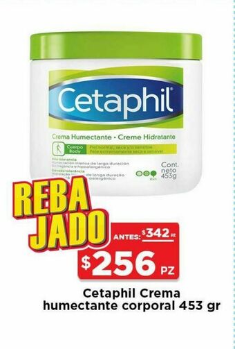 HEB Cetaphil crema humectante piel normal seco y/o sensible 453 gr oferta