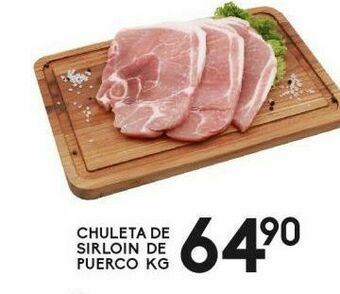 Alsuper Chuleta de sirloin de puerco kg oferta