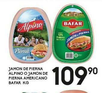 Alsuper Jamón de pierna alpino o jamón de pierna americano bafar kg oferta