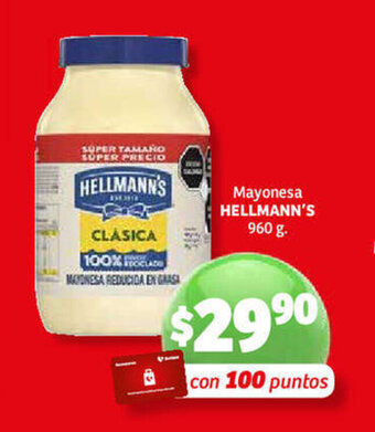 Soriana Híper Mayonesa HELLMANN'S 960g oferta