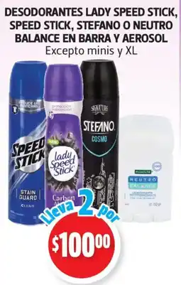 Farmacias Guadalajara Lady Speed Stick Speed Stick Stefano Neutro Balance oferta