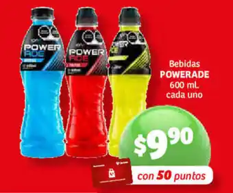 Soriana Híper Bebidas POWERADE 600 ml cada uno oferta