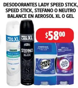 Farmacias Guadalajara Desodorantes Lady Speed Stick, Speed Stick, Stefano O Neutro Balance oferta