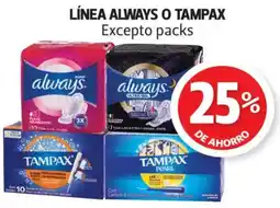 Farmacias Guadalajara Always O Tampax oferta