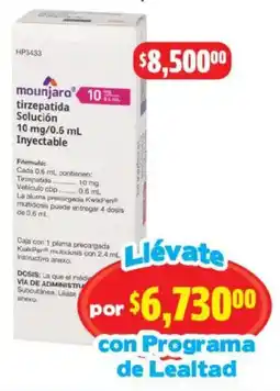 Farmacias Guadalajara mounjaro tirzepatida oferta