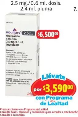 Farmacias Guadalajara mounjaro tirzepatida solucion inyectable oferta
