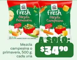 Soriana Mercado Valley Foods fresh Mezcla Primavera oferta