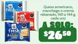 Soriana Mercado fresh Queso Americano oferta