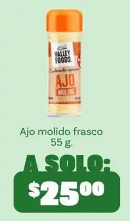 Soriana Mercado Valley Foods Ajo Molido oferta