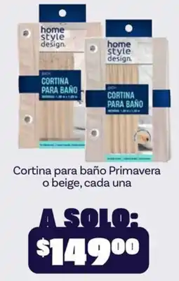 Soriana Mercado home style design cortina para baño primavera o beige oferta