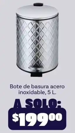 Soriana Mercado Bote de basura acero inoxidable oferta